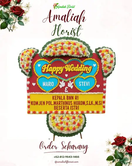 Papan Bunga Pernikahan Outdoor Wedding Bintaro